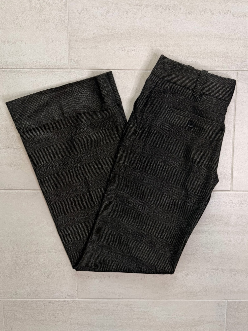 Mango Women's Charcoal Gray Tailored Dress Pants